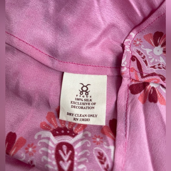 Figue Frederica Printed Tiered Ruffle Belted Dress L - Picture 12 of 13